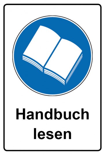 Kombi Schild Handbuch lesen | Gebotszeichen