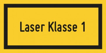 Schild Laserklasse 1 · selbstklebend