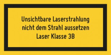 Magnetschild Laserklasse 3B · Unsichtbare Strahlung