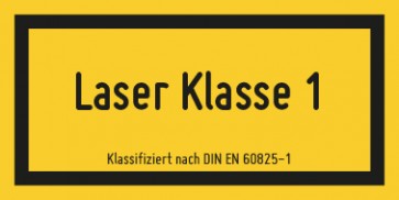 Schild Laserklasse 1 · DIN EN 60825-1