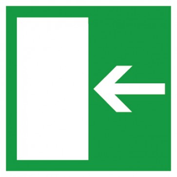 Rettungszeichen Schild Rettungsweg links