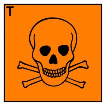 Gefahrstoffaufkleber giftig Hazard_T