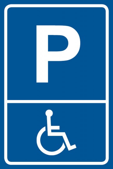 Parkschild Behindertenparkplatz | selbstklebend