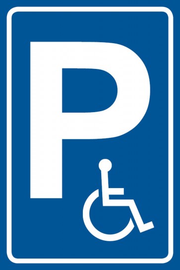 Parkschild Nur für Behinderte · MAGNETSCHILD (Magnetfolie)