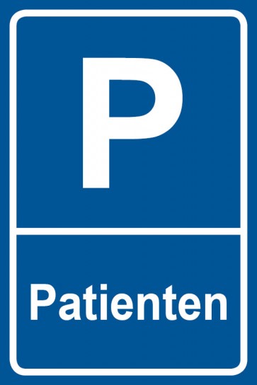 Parkschild Patienten | selbstklebend