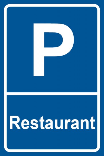 Parkschild Restaurant · MAGNETSCHILD (Magnetfolie)