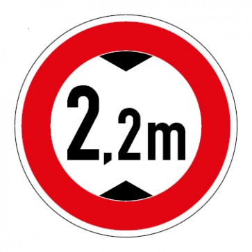 Schild Durchfahrtshöhe 2,2 Meter