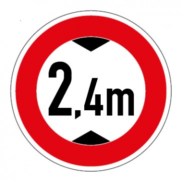 Schild Durchfahrtshöhe 2,4 Meter · MAGNETSCHILD