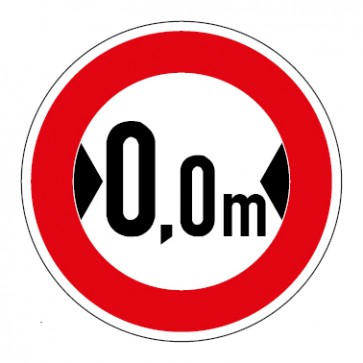 Schild Verkehrszeichen Durchfahrtsbreite  Wunschziffer
