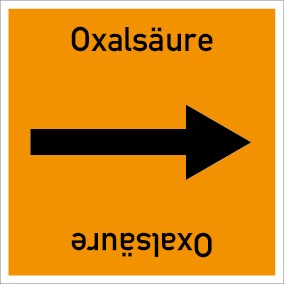 Rohrleitungskennzeichnung viereckig Oxalsäure · Aufkleber