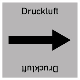 Rohrleitungskennzeichnung viereckig Druckluft · ALU-SCHILD