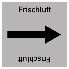 Rohrleitungskennzeichnung viereckig Frischluft · MAGNETSCHILD