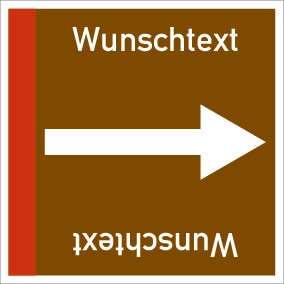 Rohrleitungskennzeichnung viereckig Wunschtext · MAGNETSCHILD