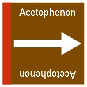 Rohrleitungskennzeichnung viereckig Acetophenon · Aufkleber