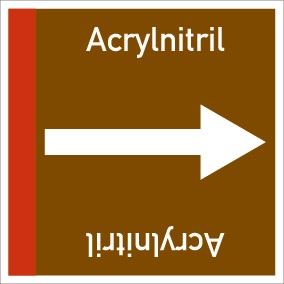 Rohrleitungskennzeichnung viereckig Acrylnitril · ALU-SCHILD