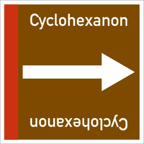 Rohrleitungskennzeichnung viereckig Cyclohexanon · MAGNETSCHILD