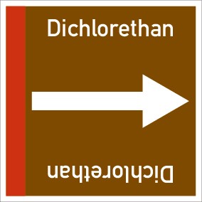 Rohrleitungskennzeichnung viereckig Dichlorethan · ALU-SCHILD