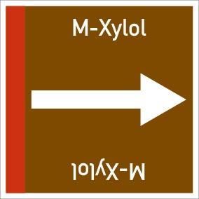 Rohrleitungskennzeichnung viereckig M-Xylol · Aufkleber