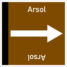 Rohrleitungskennzeichnung viereckig Arsol · Aufkleber | stark haftend