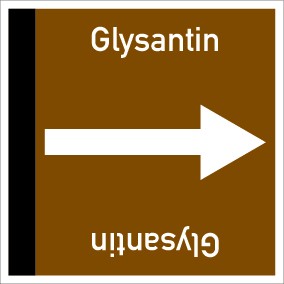 Rohrleitungskennzeichnung viereckig Glysantin · ALU-SCHILD