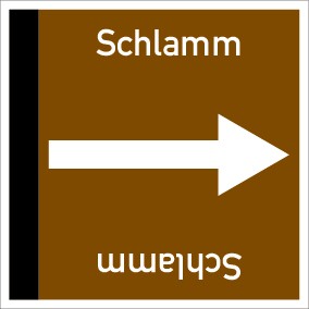Rohrleitungskennzeichnung viereckig Schlamm · MAGNETSCHILD