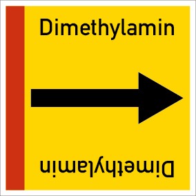 Rohrleitungskennzeichnung viereckig Dimethylamin · MAGNETSCHILD