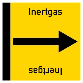 Rohrleitungskennzeichnung viereckig Inertgas · MAGNETSCHILD