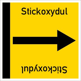 Rohrleitungskennzeichnung viereckig Stickoxydul · MAGNETSCHILD
