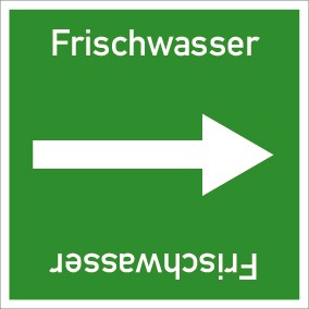 Rohrleitungskennzeichnung viereckig Frischwasser · MAGNETSCHILD