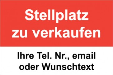 Magnetschild "Stellplatz zu verkaufen"  (Magnetfolie)