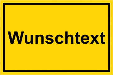 Schild Winterdienst Wunschtext | gelb