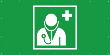 Rettungszeichen Banner · Plane Arzt, Ärztliche Hilfe