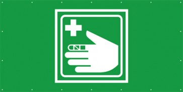 Rettungszeichen Banner · Plane Erste Hilfe, Verbandssachen