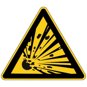 Warnschild Warnung vor explosionsgefährlichen Stoffen
