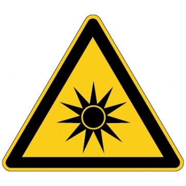 Aufkleber Warnung vor optischer Strahlung