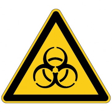 Aufkleber Warnung vor Biogefährdung