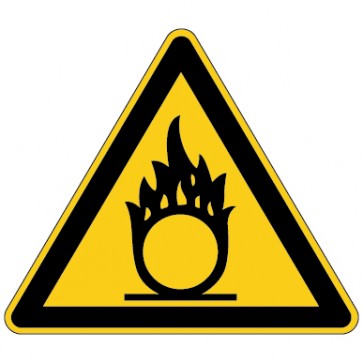 Aufkleber Warnung vor brandfördernden Stoffen