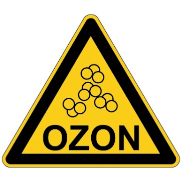 Aufkleber Warnung vor Ozon