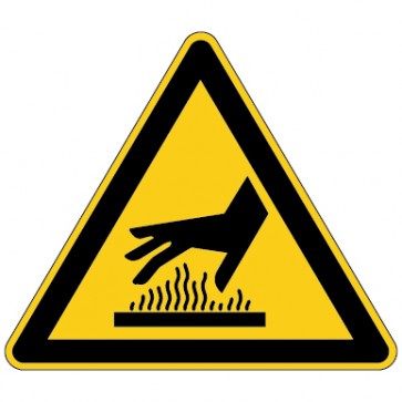 Aufkleber Warnung vor heißer Oberfläche