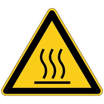 Aufkleber Warnung vor heißer Oberfläche