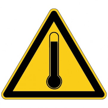 Aufkleber Warnung vor hohen Temperaturen