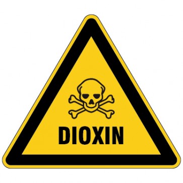 Aufkleber Warnung vor Dioxin - Schwermetallen