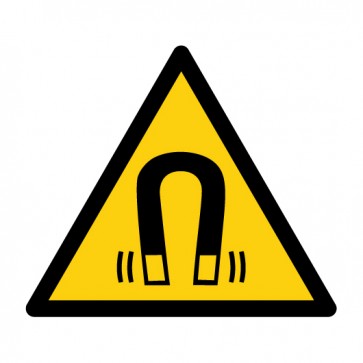 Schild Warnzeichen Warnung vor magnetischem Feld · ISO 7010 W006
