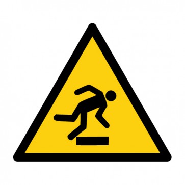 Aufkleber Warnzeichen Warnung vor Hindernissen am Boden · ISO 7010 W007 | stark haftend