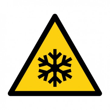 Aufkleber Warnzeichen Warnung vor niedriger Temperatur · Kälte · ISO 7010 W010 | stark haftend