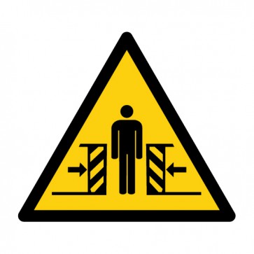 Schild Warnzeichen Warnung vor Quetschgefahr · ISO 7010 W019