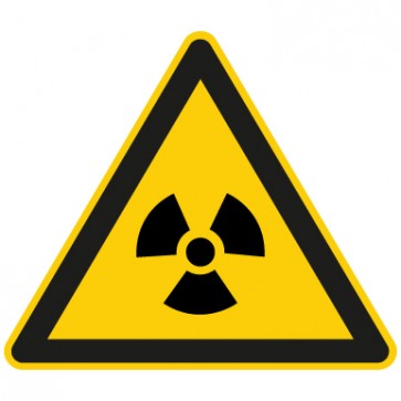 Aufkleber Warnung vor radioaktiven Stoffen | stark haftend