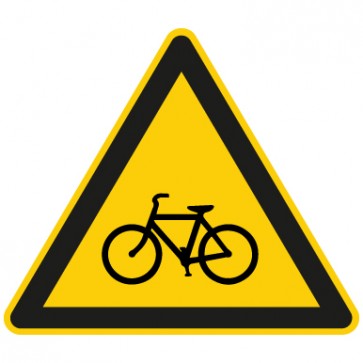 Warnschild Achtung Fahrradfahrer