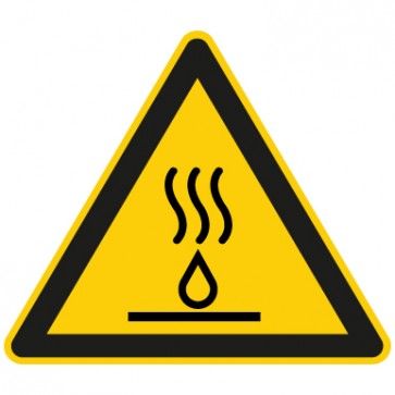 Warnschild Warnung vor heißer Flüssigkeit · selbstklebend