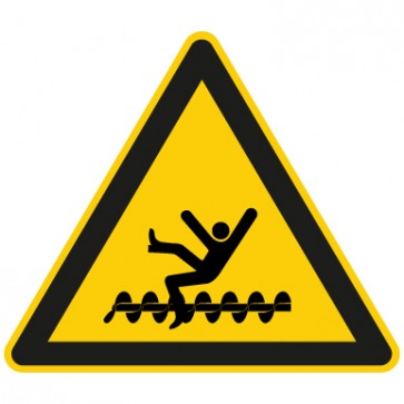 Warnzeichen Warnung vor Einzugsgefahr durch ungeschützt rotierende Objekte · MAGNETSCHILD